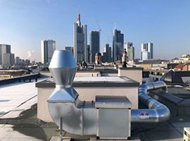 Küchenabluft für eine Bäckerei in Frankfurt - Klimaberatung GmbH