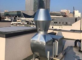 Küchenabluft für eine Bäckerei in Frankfurt - Klimaberatung GmbH